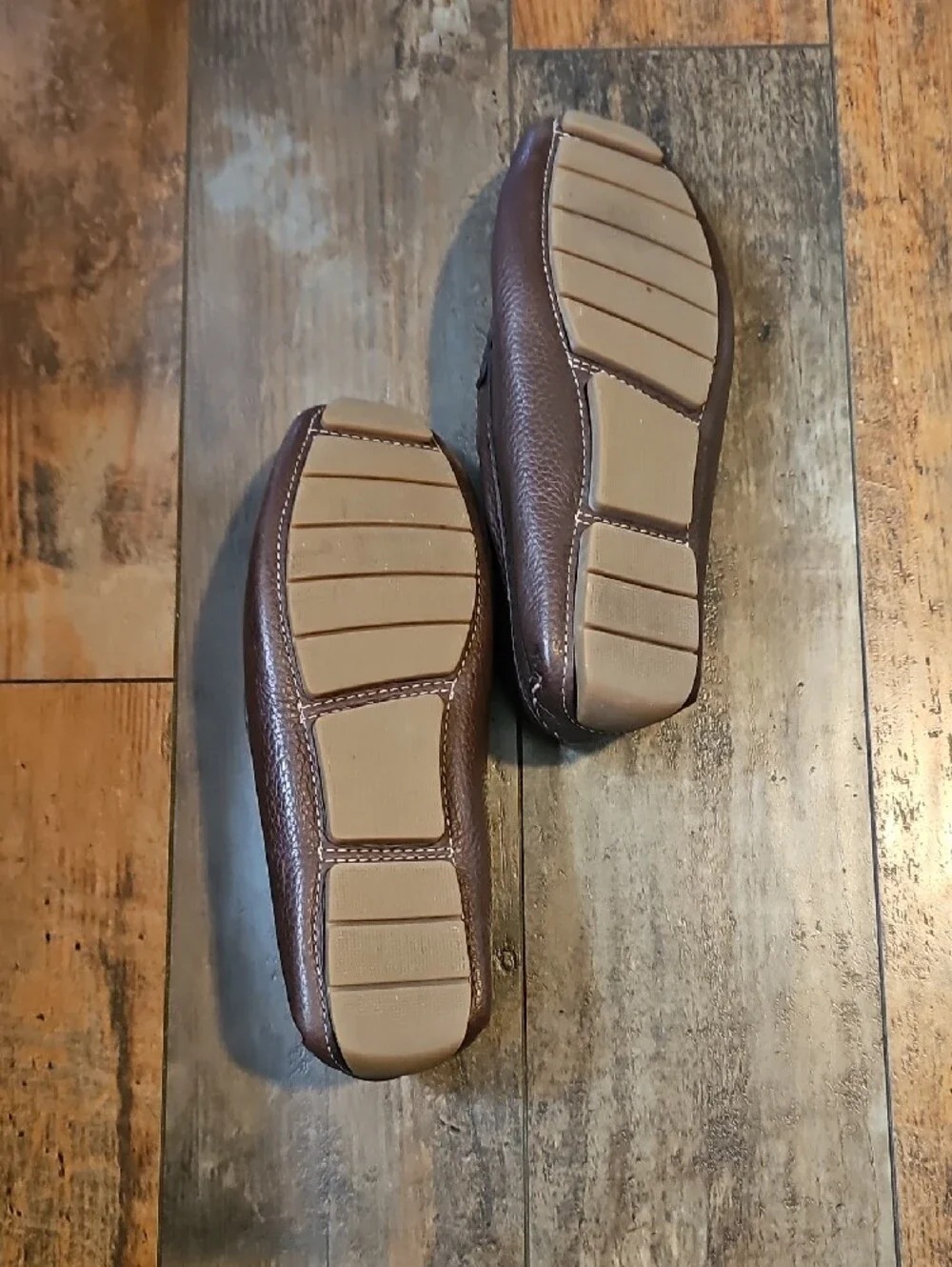 Bass Brown Pebbled Leather Penny Loafers
